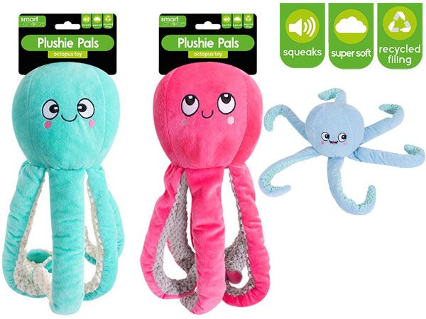 Smart Choice Octopus Plush Dog Toy With Squeaker...Assorted Picked At Random