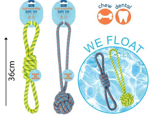 Smart Choice Floating Rope Tug Dog Toy, Assorted At Random