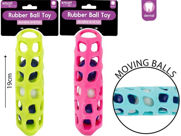 Smart Choice Rubber Baton & Ball Dog Toy, Assorted At Random