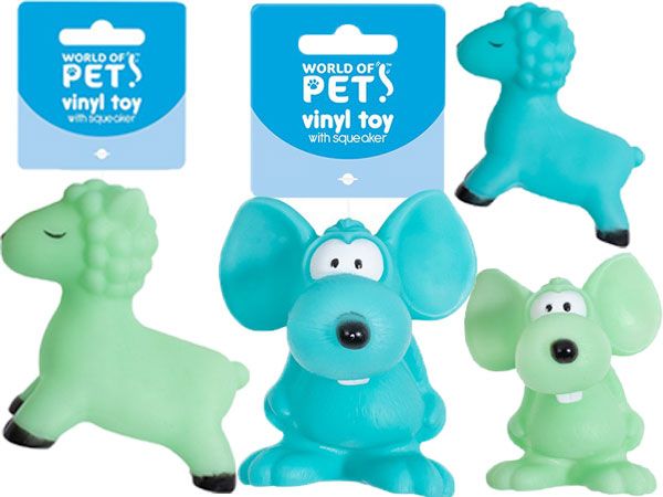 World Of Pets - Squeaky Vinyl Animal Dog Toy..zzz