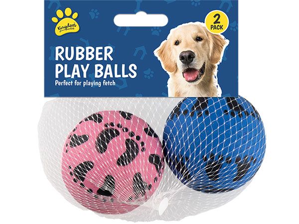 Kingdom 2 Pack Pet Rubber Play Balls