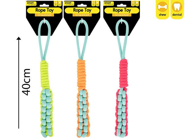 Smart Choice Handle & Braided Rope Dog Toy, Assorted At Random